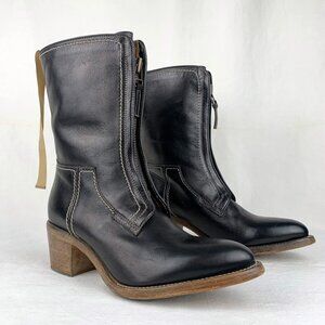 New THIMISTER Runway Designer, Black, Zip-Front Boots